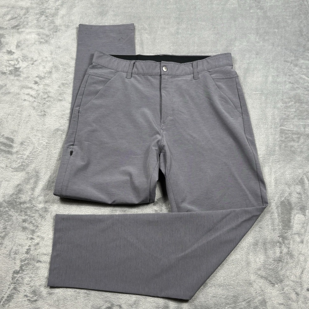 BYLT Kinetic Pants Mens 34x30 Heather Gray Stretch Pocket Golf